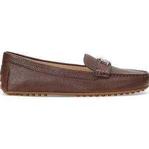 Lauren Ralph Lauren Womens Barnsbury Slip-on Driver Loafer Flats Dark Mahogan 8W
